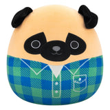 Squishmallows Prince Plush: 30cm Brown Pug in Flannel Shirt