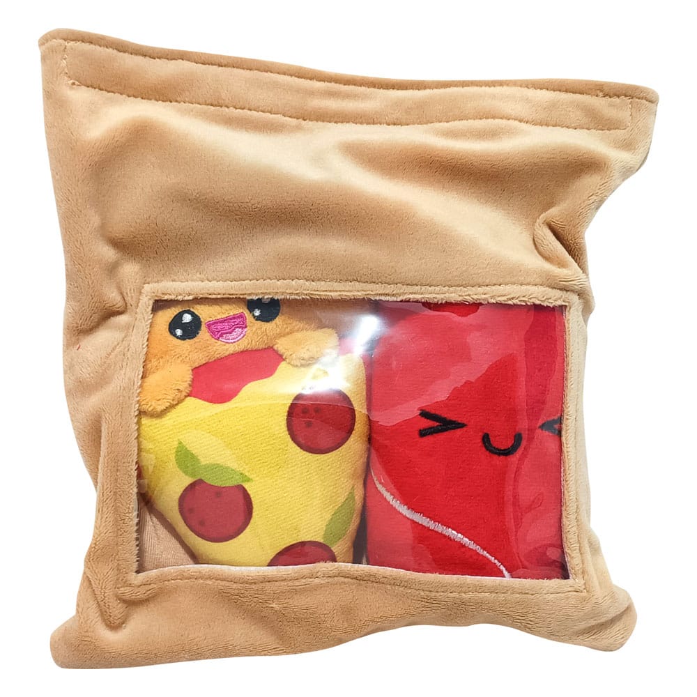 Yummis Together Plush Figures 2 Pack - Pizza & Cola with Take Away Bag