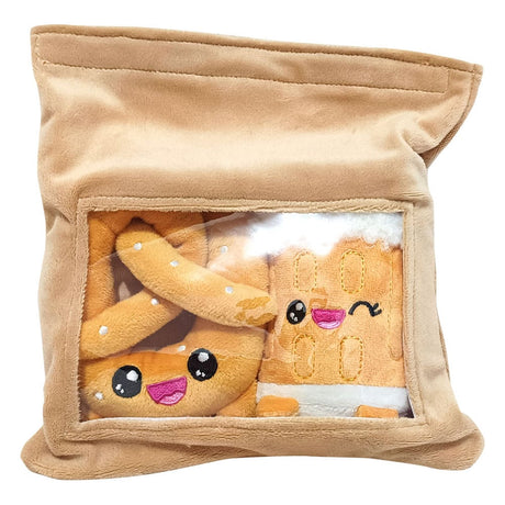 Yummis Together Plush Figures, Pretzel & Beer Duo - 21 cm