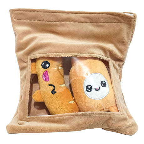 Yummis Together Sausage & Mustard Plush Figures 2-Pack in Take Away Bag