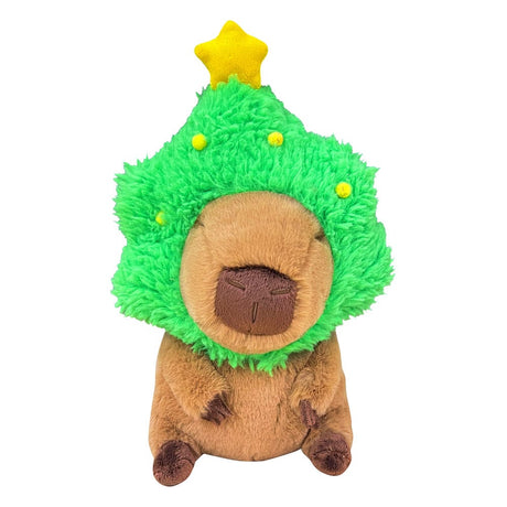 Capybara 32 cm Plush Figure with Christmas Tree