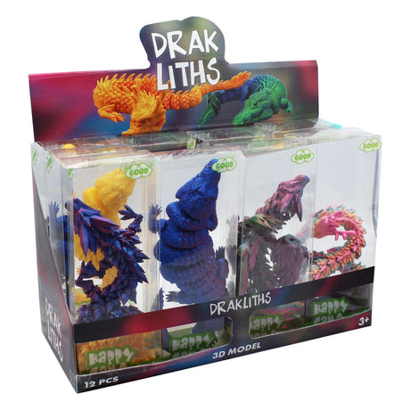 Darkliths 3D Animal Fidget Toy - 15 cm Display Set (Pack of 12)