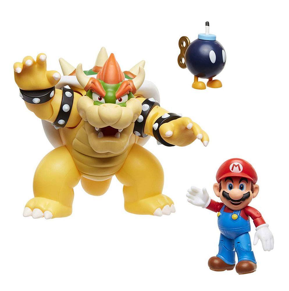 World of Nintendo: 3-Pack Mario vs Bowser Action Figures