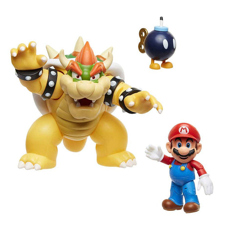 World of Nintendo: 3-Pack Mario vs Bowser Action Figures