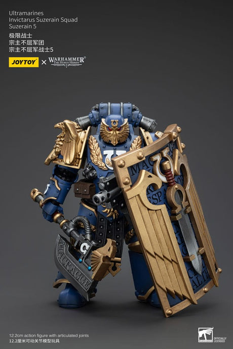 Warhammer 1/18 Scale Ultramarines Invictarus Suzerain Action Figure 12cm