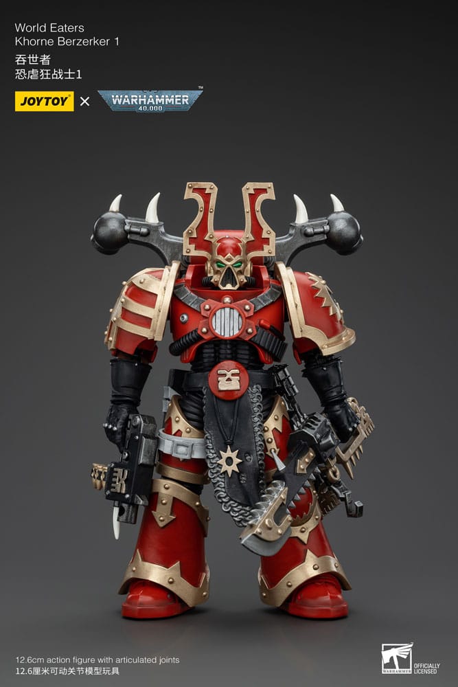 Warhammer 40k: Khorne Berzerker Action Figure- 13 cm, 1/18 Scale