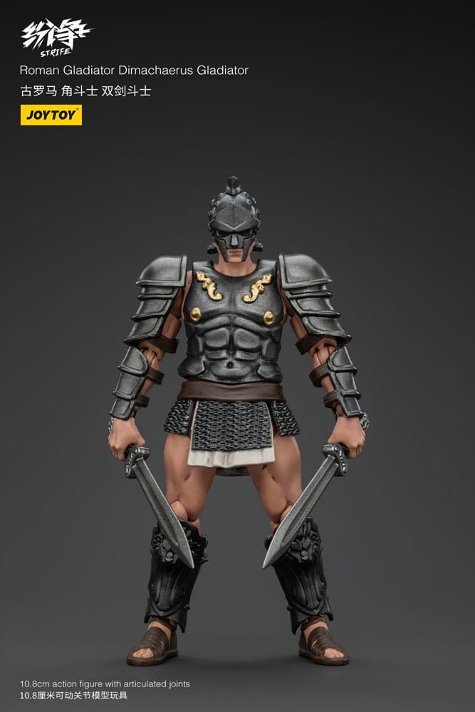 Strife 1/18 Roman Dimachaerus Gladiator Action Figure - 11 cm