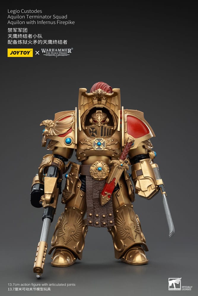 Warhammer: 1/18 Aquilon Terminator Squad Action Figure with Infernus Firepike