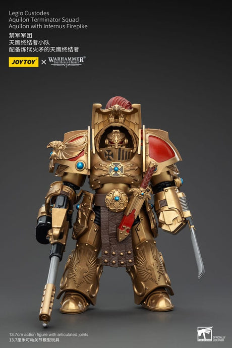 Warhammer: 1/18 Aquilon Terminator Squad Action Figure with Infernus Firepike