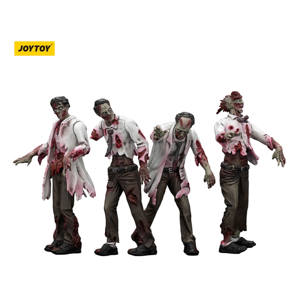 Zombie Dark Source Scientist Quad-Pack | Joy Toy Action Figures (8cm)