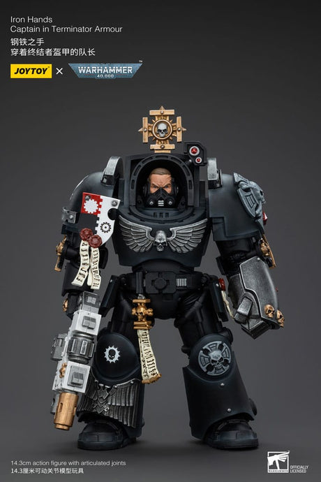 Warhammer 40k Iron Hands Captain 1/18 Action Figure - 14 cm