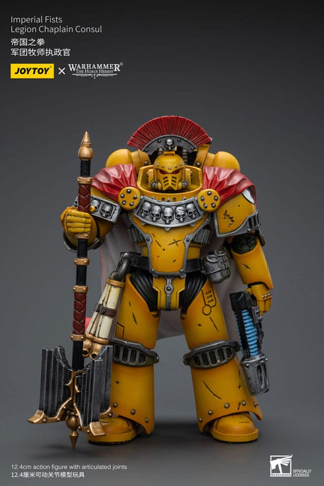 Warhammer The Horus Heresy: Imperial Fists Legion Chaplain Consul Action Figure (1/18 Scale, 12 cm)