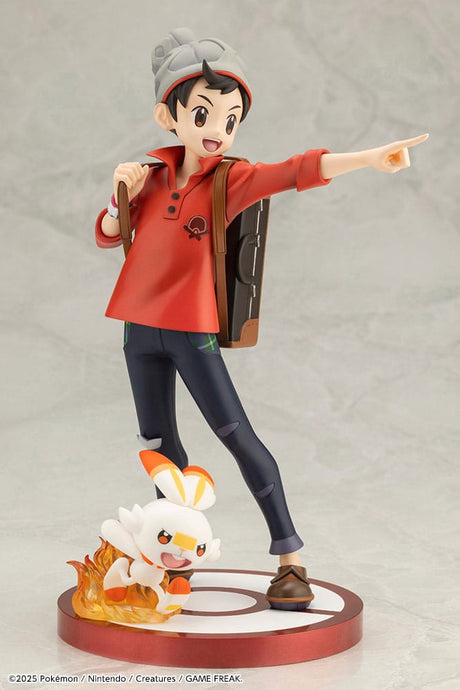Pokémon ARTFXJ Victor & Scorbunny Statue - 21 cm Kotobukiya