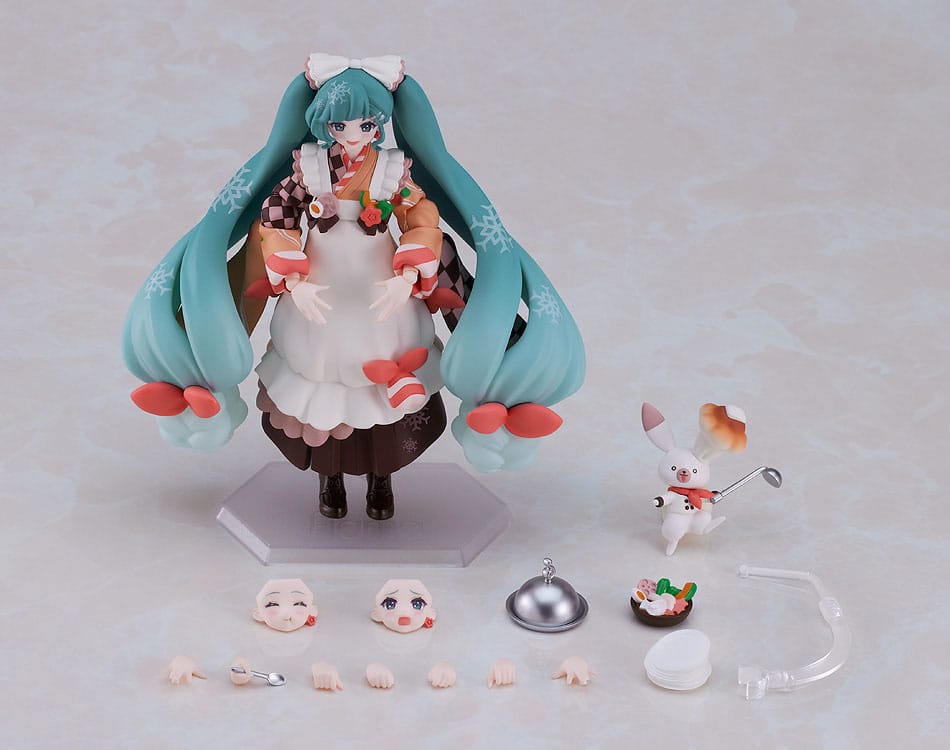 Hatsune Miku Snow Miku Winter Delicacy Ver. 2024 15th Anniversary 14cm Max Factory Figma Action Figure
