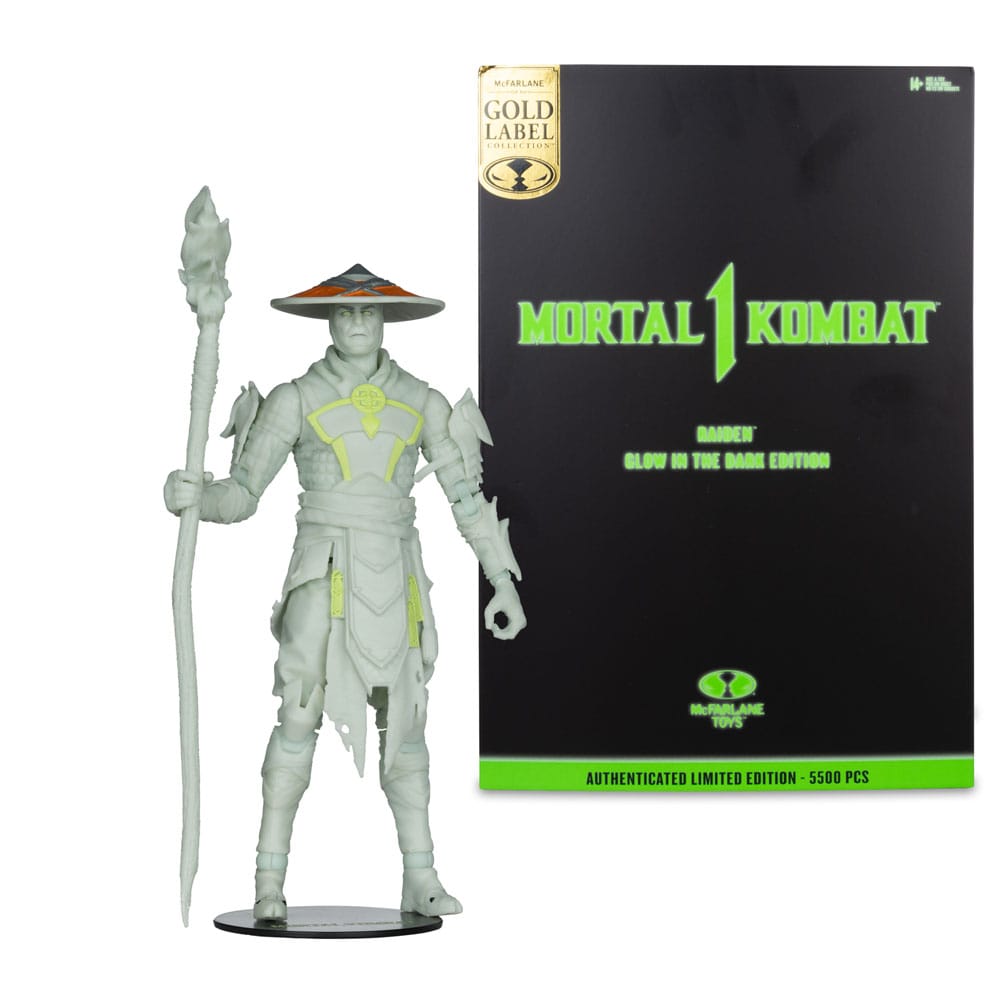 Mortal Kombat Raiden Glow in the Dark (Gold Label) McFarlane Toys 18cm Action Figure