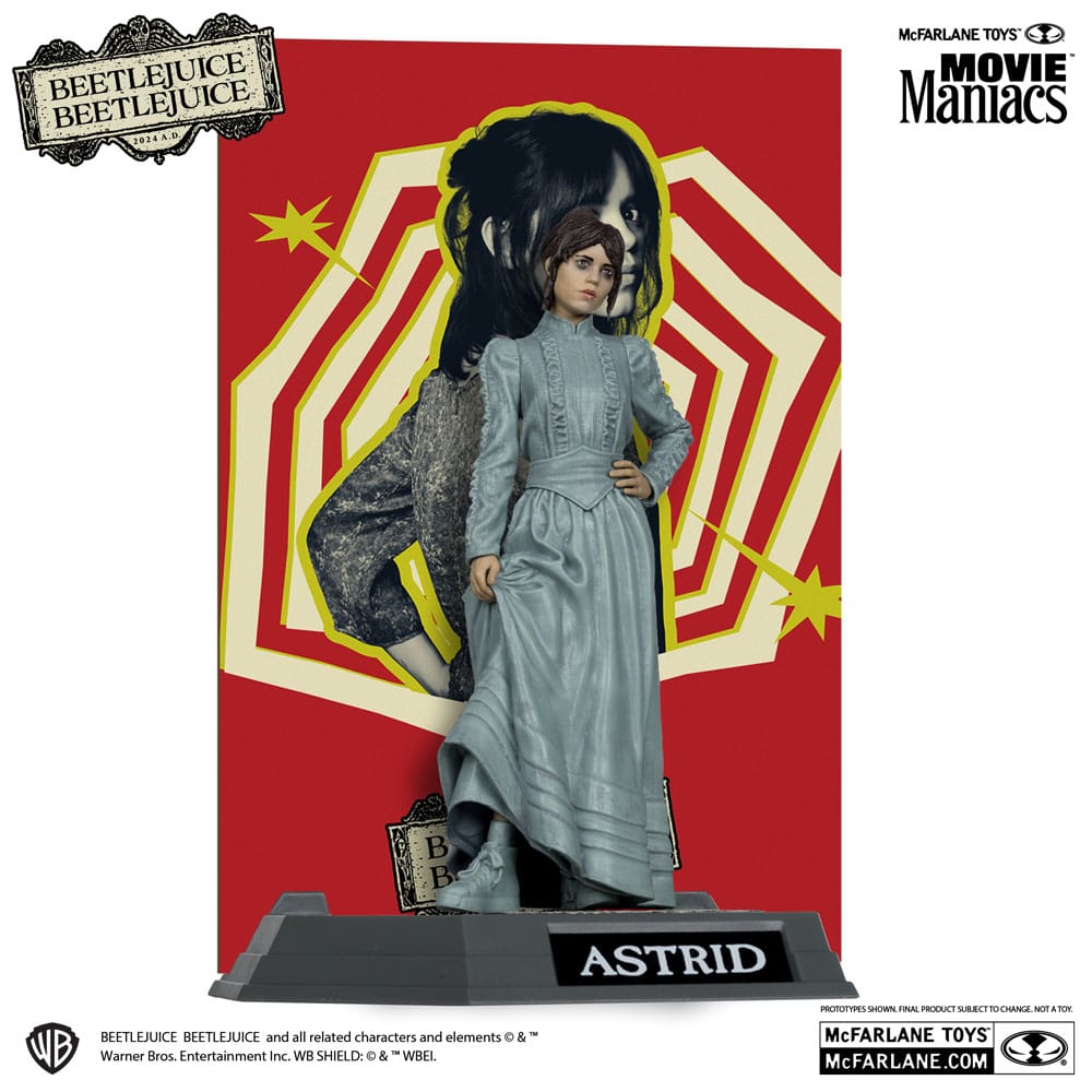 Beetlejuice Astrid, Bob & Chase Bob Bundle of 3 McFarlane Toys Movie Maniacs Statues