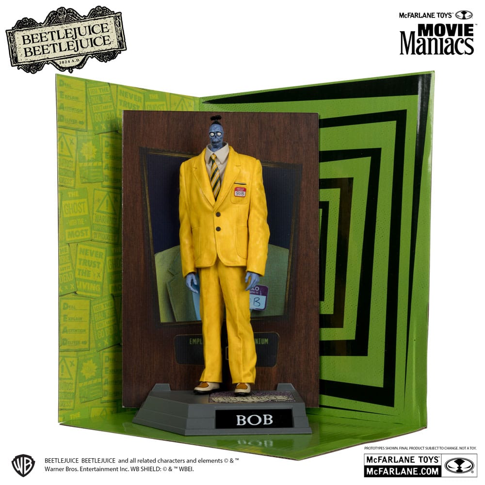 Beetlejuice Astrid, Bob & Chase Bob Bundle of 3 McFarlane Toys Movie Maniacs Statues