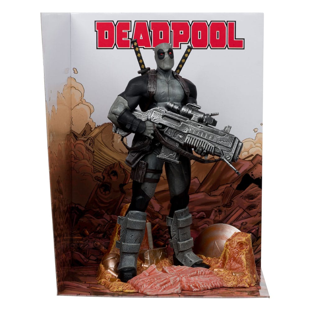 Marvel Deadpool 1/6 PVC Statue (Grey Suit Chase) - McFarlane Toys