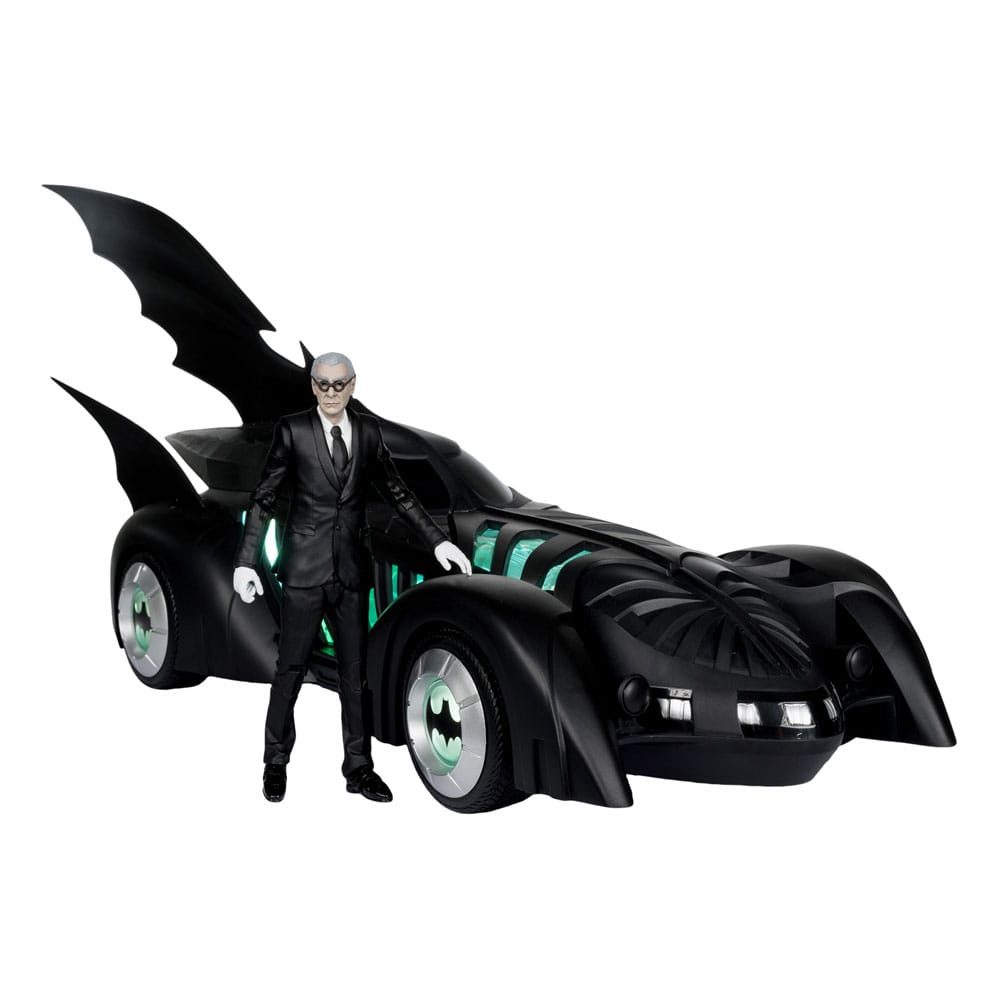 Batman Forever DC Multiverse Alfred Pennyworth & Gold Label Batmobile Action Figure - 79 cm