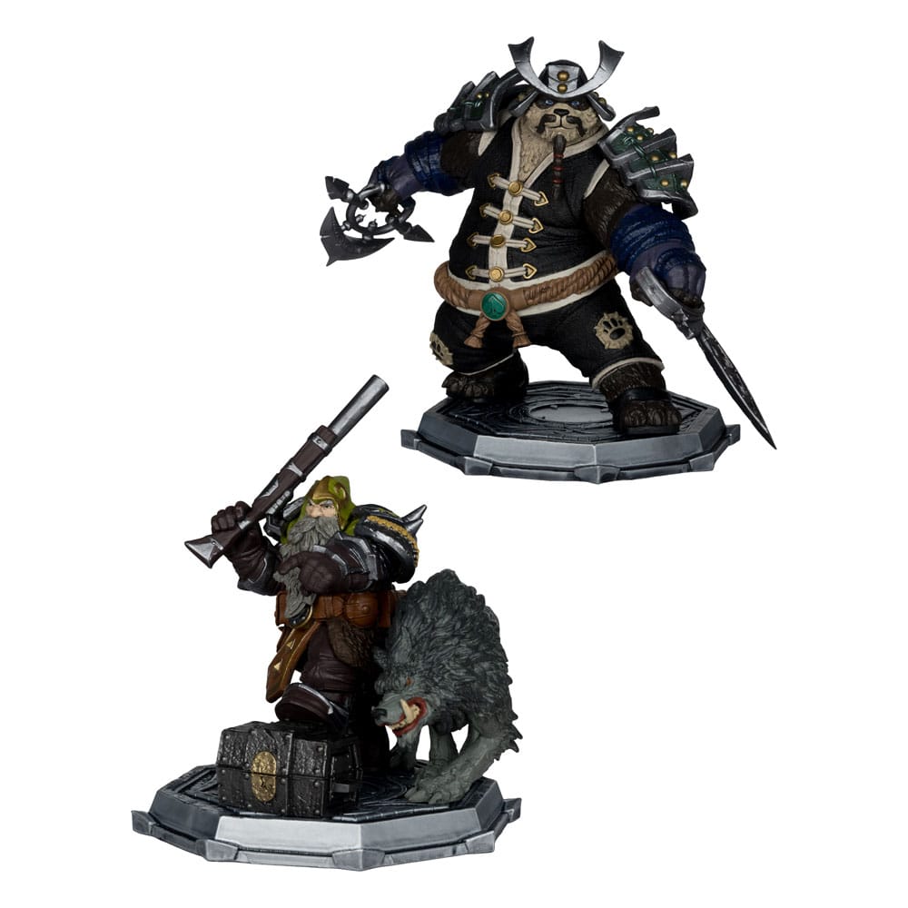 World of Warcraft Action Figures: Dwarf Hunter & Pandaren by McFarlane
