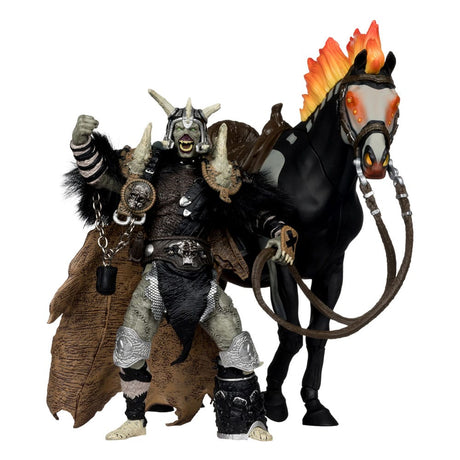 Spawn: The Dark Ages Bloodaxe Action Figure with Horse (18cm, McFarlane 30th Anniv, Gold Label)