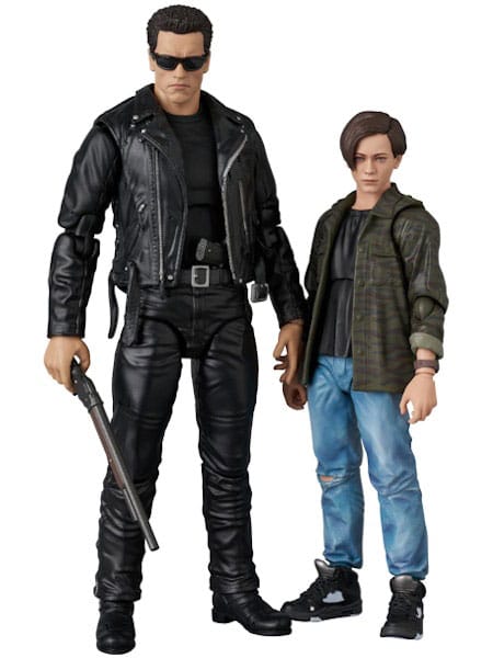 Terminator 2 MAFEX T-800 & John Connor 16cm Action Figures