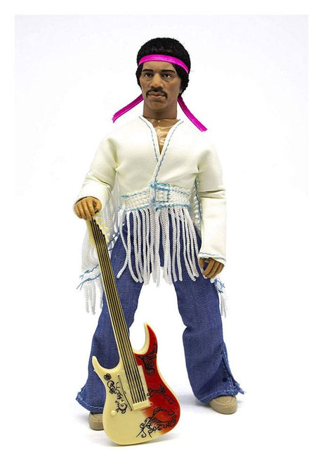 Jimi Hendrix 20cm Flocked Woodstock MEGO Action Figure