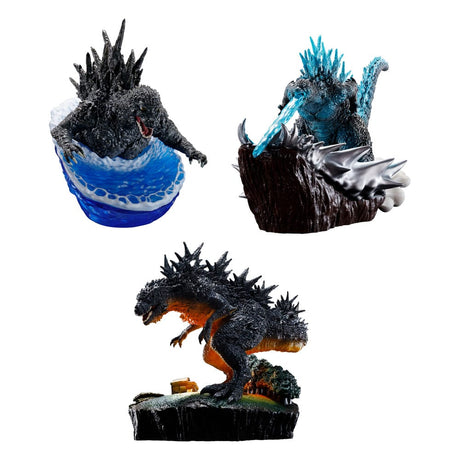 Godzilla Petitrama EX Series Trading Figure 3-Set