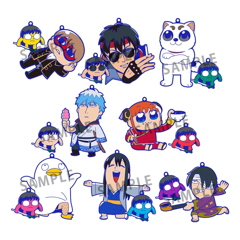 Gintama x Okawabukubu 7cm Malevolent Spirits Rubber Charms Assortment (8)