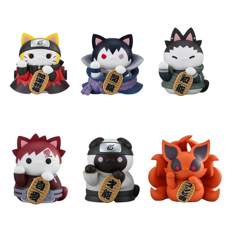 Naruto Shippuden Mega Cat Project Nyaruto Trading Figures - Naruto & Friends Fortune Cats Ver.