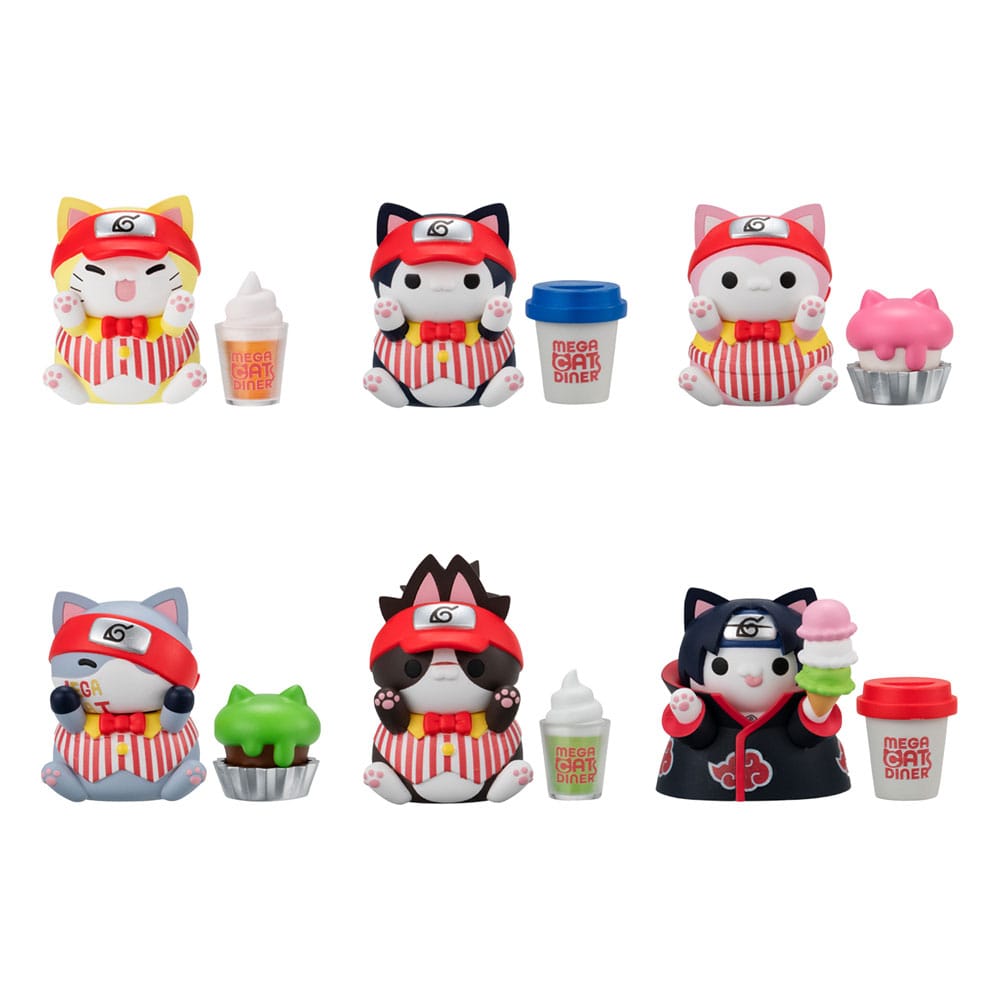 Naruto Shippuden Mega Cat Nyaruto! Diner Mini Figures (Set of 6)
