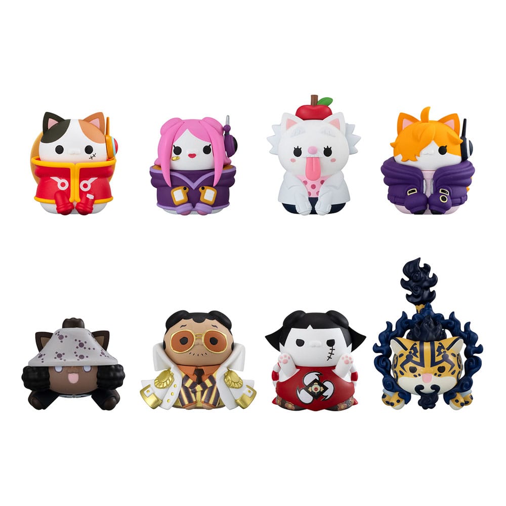 One Piece Egghead NyanPieceNyan! Trading Figures, 3 cm - Assortment of 8