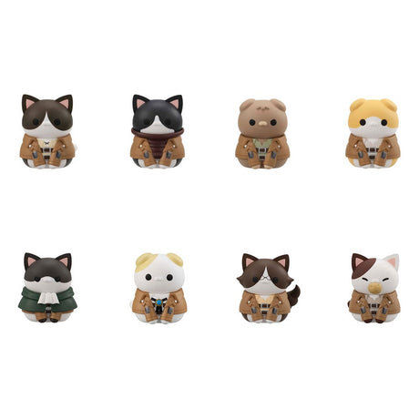 Attack on Titan Mega Cat Trading Figures - 3cm, Set of 8
