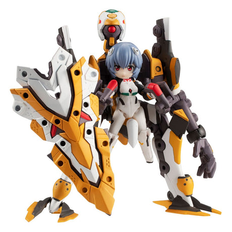 Evangelion Desktop Army: Ayanami Rei & No. 0 (Kai) Figures, 15cm