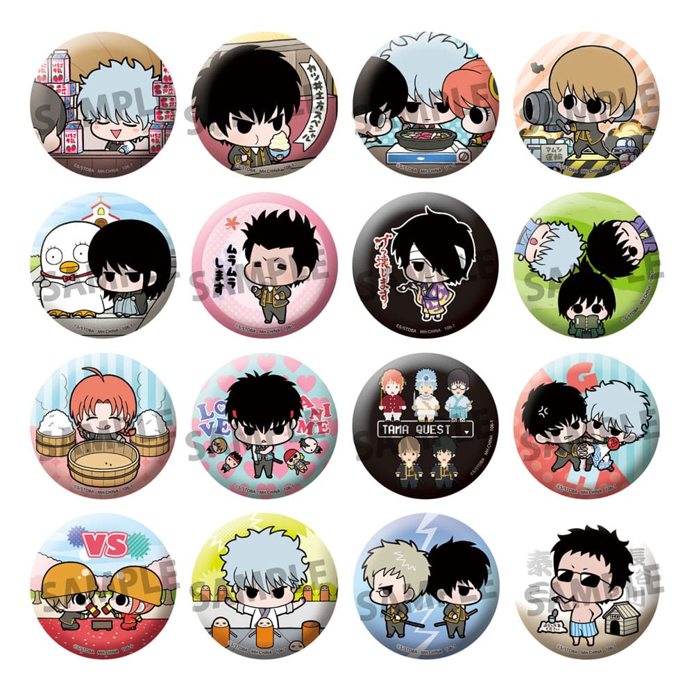Gintama Enamel Pins - Famous Scene Ver - 5cm - Magahouse (Assortment of 16)