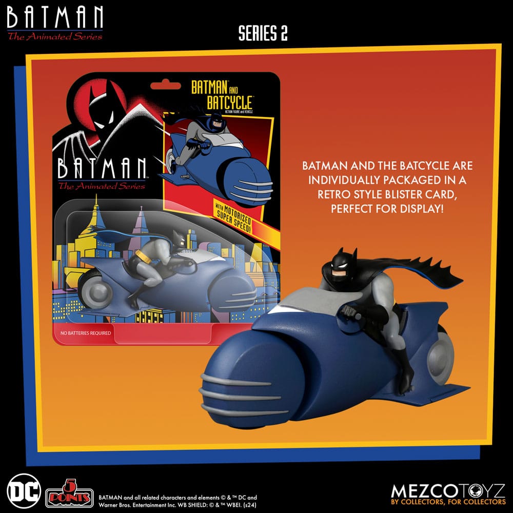 Batman: The Animated Series – Batman & Batcycle 5 Points Action Figure Set