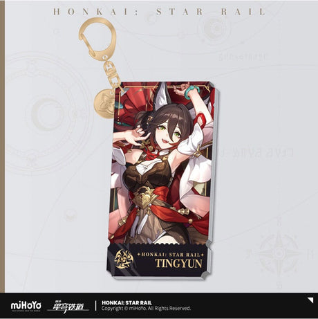 Honkai: Star Rail Tingyun Acrylic Keychain, MiHoYo Licensed, 9 cm