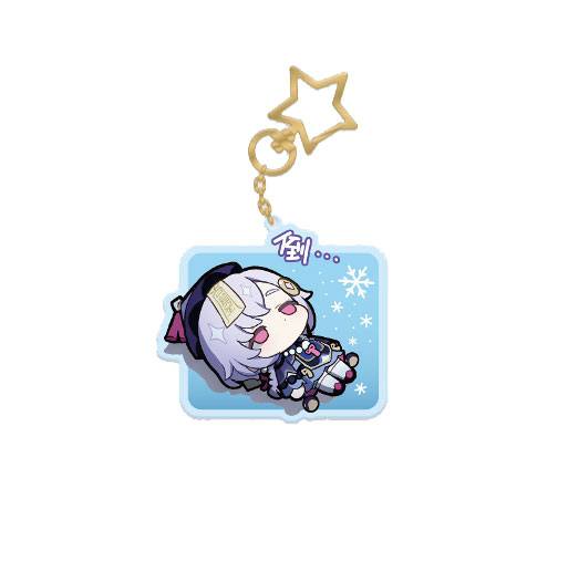 Qiqi Acrylic Keychain - Genshin Impact Q Version Sticker Series