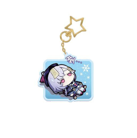 Qiqi Acrylic Keychain - Genshin Impact Q Version Sticker Series
