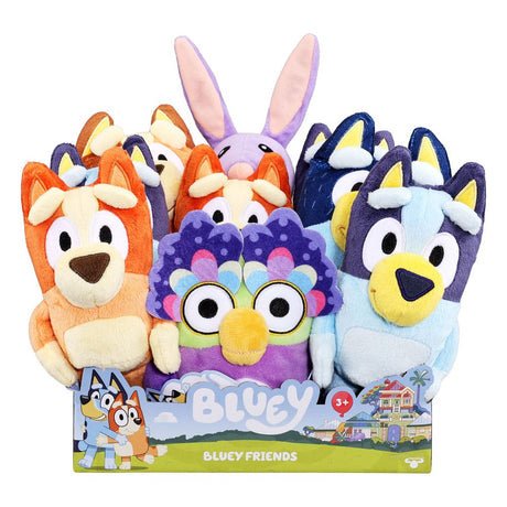 Bluey Moose Toys Official Plush Figures Assortment (23 cm, 9-Pack)