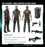 The Expanse 20 cm Action Figure: Amos Burton with Accessories