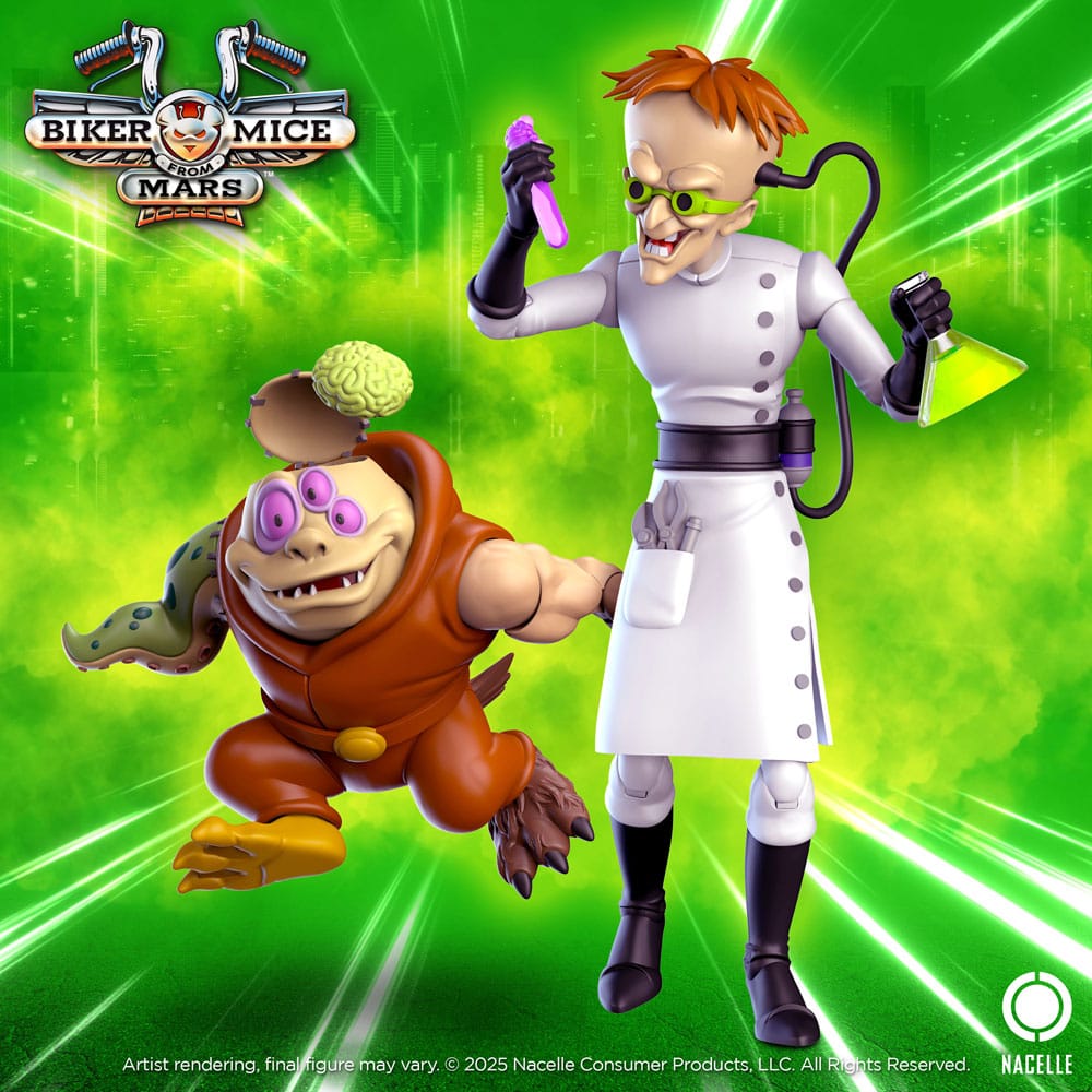 Biker Mice From Mars Karbunkle & Fred Action Figures 23cm