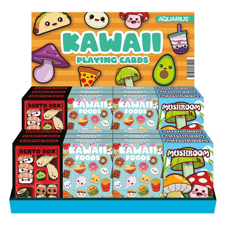 Kawaii Food-Themed Playing Cards Display - 24 Pack