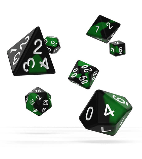 Oakie Doakie Dice RPG Set - Glow in the Dark Biohazard (7)