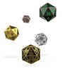 Oakie Doakie Dice D20 Spindown Metal Dice Set (5 Pieces)