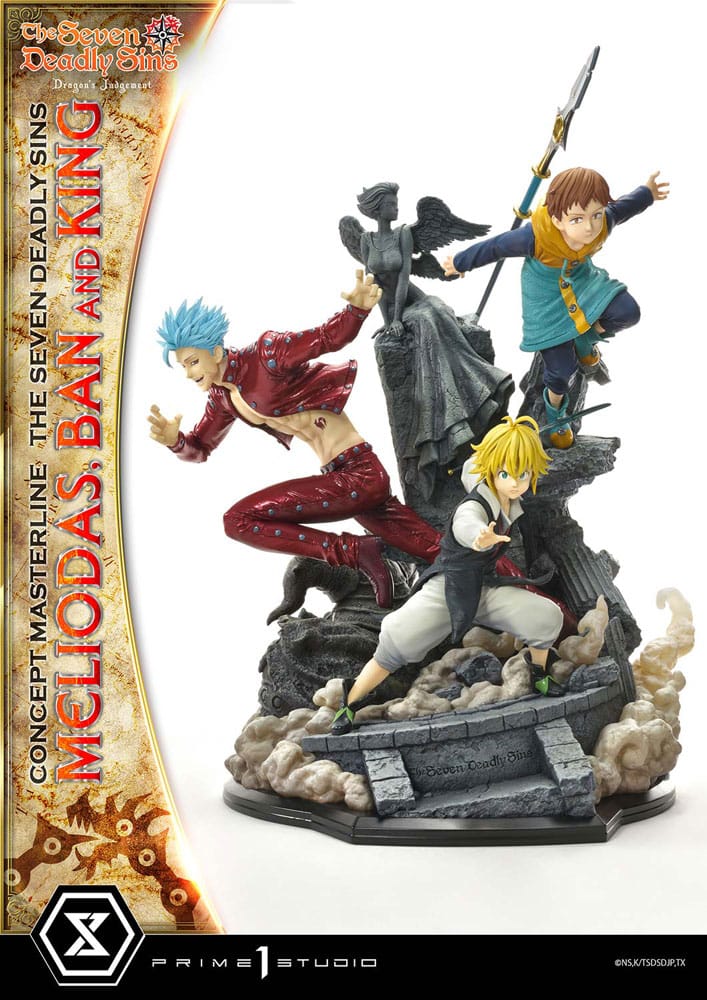 Seven Deadly Sins Concept Masterline Series Statue - Meliodas, Ban, King