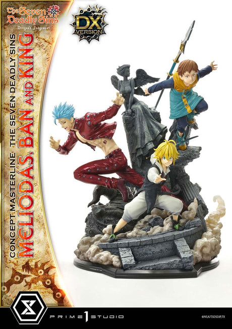 Seven Deadly Sins Concept Masterline Series Deluxe Statue: Meliodas, Ban, King