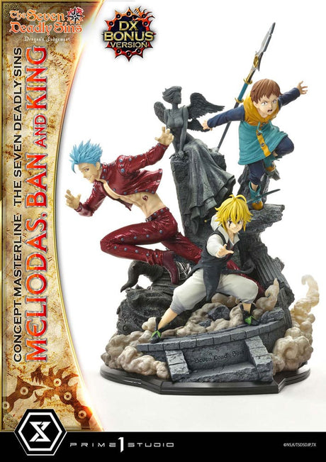 Seven Deadly Sins Deluxe Statue: Meliodas, Ban & King - 55cm