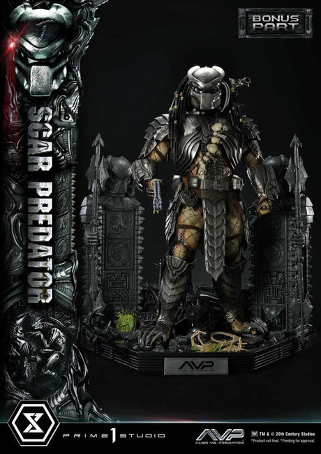 Alien vs Predator: 1/3 Scar Predator Deluxe Bonus Statue by Prime 1 Studio