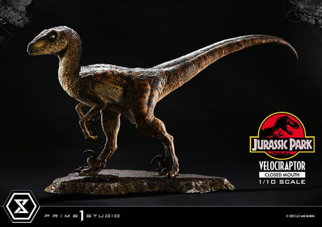 Jurassic Park Prime 1 Studio Velociraptor Statues 1/10 Scale - Closed Mouth
